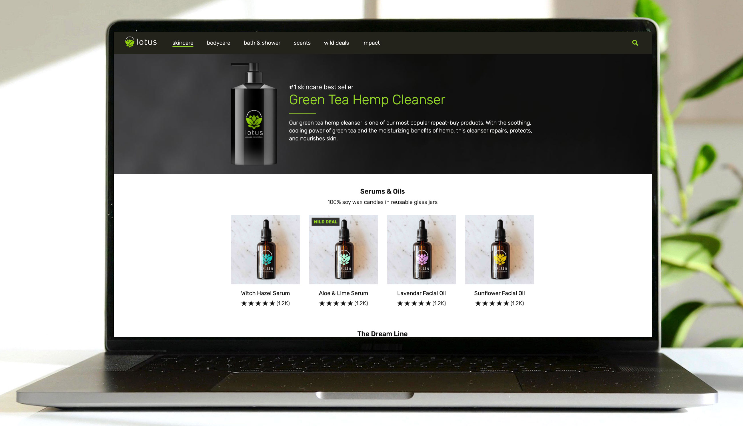 Lotus Mockup: Product Line