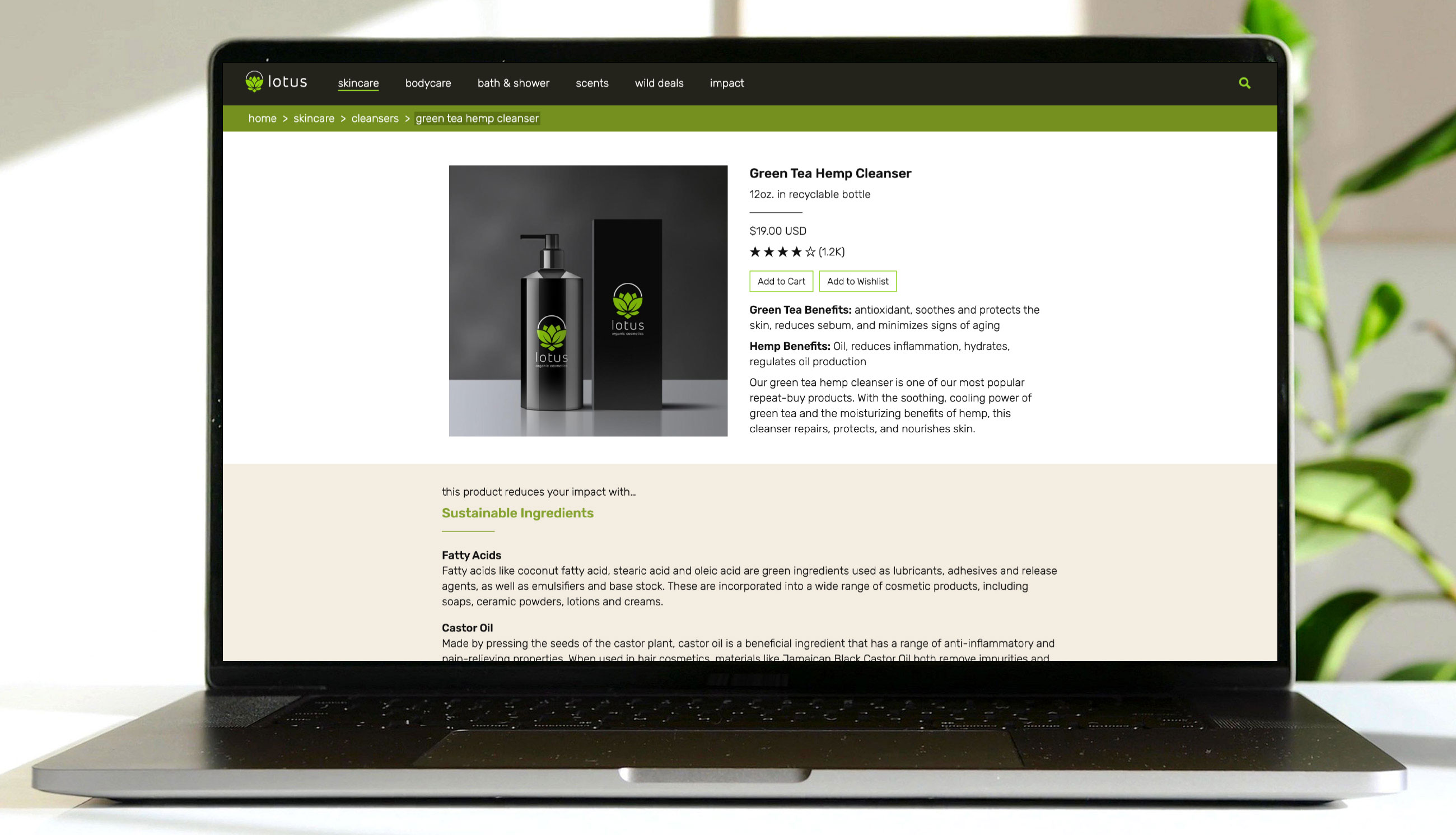 Lotus Mockup: Product